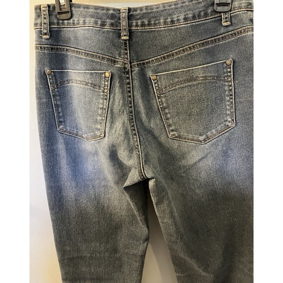 Bandolino Amy Womens Mid Rise Blue Jeans Straight Leg Size 6 - Picture 7 of 8